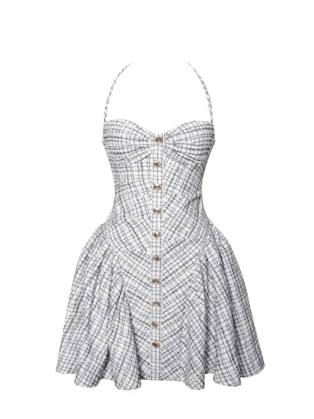 Miss Circle Tweed halter dress - Picture 7 of 8